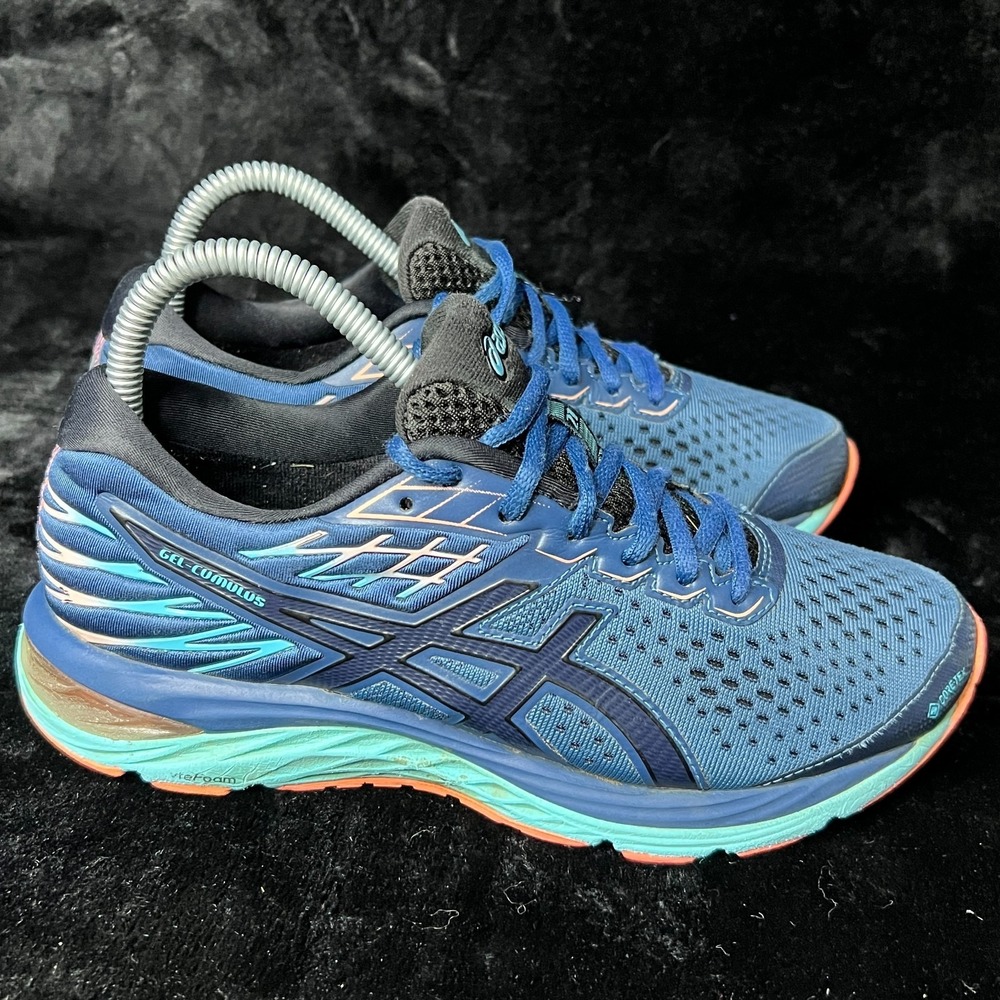 Asics Gel-Cumulus 21 G-TX 1012A487 Womens 7 Running Shoes Midnight Blue Sneakers - Picture 3 of 6